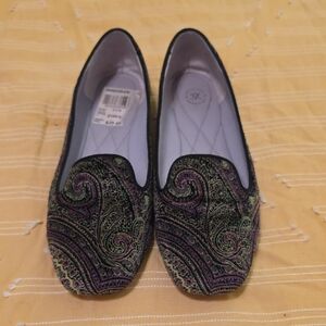 Johnston & Murphy Paisley Loafers - Black and Green